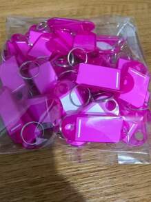 Multifunctional PP Material Key Tag, Writable For DIY Numbers, Can Be Used As A Hanging Tag, Classification Sign, Luggage Key Tag, Etc., To Identify Keychains. School Supplies,Back To School