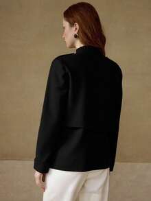 Saco Corto Elegante de Mujer - Negro - Ver 2