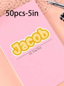 100/50/20/10/1 Pc Customized Name Personalized Stickers - Cartoon Font - Colorful And Variegated Personalized Laptop Stickers, Water Bottle Name Stickers - Suitable For Holiday Gifts, Daily Decorations, Notebook Stickers, Candy Baking Packaging Bag Decorations, School Supplies, Back To School, Multi-Functional, Ornamental, Reusable, Modern, Colorful, Cute, Vintage, Cartoon, Kawaii, Custom, Personalized, Unique, Customized, Workers, Clients, Students, For Business/Work/ Office, For School, Desert Fall Cozy