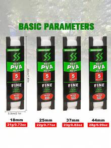 SOUGAYILANG 1pc 5m/196.85Inch PVA Dissolvable Fishing Net - Fine Mesh For Boilie & Particle Wrapping, Hair Rigs, Carp Fishing Bait -, Durable, Mixed Colors - White - View 3