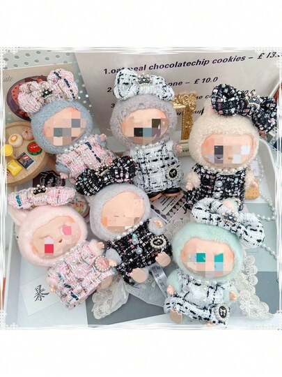 2nd Generation Plush Doll Party Hanging Decor 17cm, Ceramic Figurine With Sweet Fragrance Dress