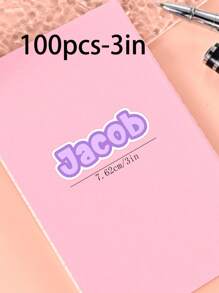 100/50/20/10/1 Pc Customized Name Personalized Stickers - Cartoon Font - Colorful And Variegated Personalized Laptop Stickers, Water Bottle Name Stickers - Suitable For Holiday Gifts, Daily Decorations, Notebook Stickers, Candy Baking Packaging Bag Decorations, School Supplies, Back To School, Multi-Functional, Ornamental, Reusable, Modern, Colorful, Cute, Vintage, Cartoon, Kawaii, Custom, Personalized, Unique, Customized, Workers, Clients, Students, For Business/Work/ Office, For School, Desert Fall Cozy