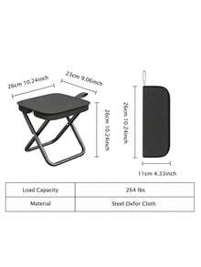 1 件便携式多功能户外野餐露营折叠椅、超轻钓鱼凳、旅行凳、钓鱼配件