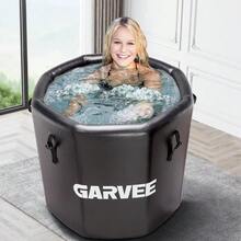 Huisuilinss Ice Bath Tub For Athletes,Cold Plunge Tub Outdoor With Water Chillers,186Gallon Inflatable Portable Ice Bath Cold Water Therapy Plunge Pool,Large Ice Tub For Cold Dippers At Home - Black - View 2