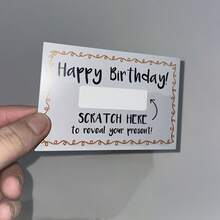 6pcs Scratch-Off Birthday Cards | "Happy Birthday! Scratch Here To Reveal Your Gift!" | Customizable Message - Multicolor - View 4