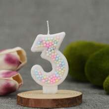 1 pieza Candles de bola con colores pastel, decoraciones para la Top de pasteles, accesorios de candle de regalo de cumpleaños, candys para aniversario, adecuados para celebraciones de aniversario y celebraciones