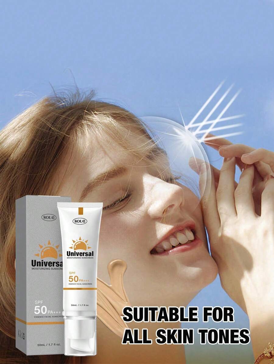 Crema solar facial con color FPS 50, hidratante y no grasa, con protección UVA/UVB, resistente al agua, apta para todo tipo de piel, tamaño de viaje.