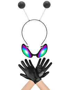 D EXCEED 2/3/4PCS Alien Costume Accessories Antenna Headband & Props Glasses & Gloves Costume Bundle Set For Halloween, Cosplay Events, Photo Shoots,Party Costume - Multicolor - View 10