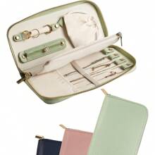 Travel Jewelry Organizer Case - For Earrings, Rings, Bracelets Storage, Travel Essentials, Fashion Portable Jewelry Travel Bags For Women For Women Storage Organizer Travel Essentials Back To School Dormitory Storage Fall Decor