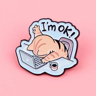 Cat Enamel Pin Lapel Pins Badges On Backpack Women's Brooch Clothes Gift Jewelry Fashion Accessories