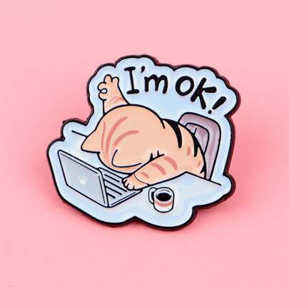 Cat Enamel Pin Lapel Pins Badges On Backpack Women's Brooch Clothes Gift Jewelry Fashion Accessories