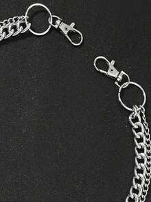 1 pièce Chaîne de taille punk pour homme, chaîne de pantalon rock, décoration de chaîne de portefeuille suspendue, accessoire unisexe pour jeans. Accessoires automne-hiver, costume d'Halloween, convient aux adolescents, jeunes, hommes, décontracté, extérieur, athlétique, vacances, cadeaux de remise des diplômes, anniversaire, port quotidien - A - Voir 4