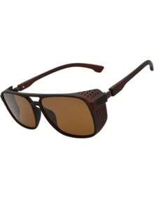 Alok Sunglasses Side Protection Steampunk Zoe Sol Masculine - 棕色 - 查看 1
