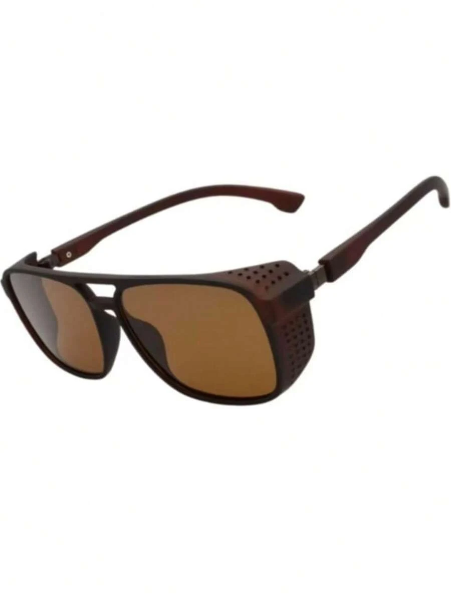 Alok Sunglasses Side Protection Steampunk Zoe Sol Masculine - 棕色 - 查看 1
