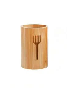 Ware Holder, Bamboo Utensil Organizer With Tray, Rustic Farmhouse Kitchen Cutlery Flatware Holder Organizer For Spoons, Knives And Forks, Ideal For Kitchen And Restaurant