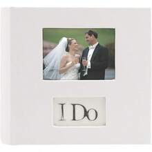 Álbum de fotos Malden I Do, Nuestra boda blanco y plateado, 1 L3PH - "Acepto" Blanco - Ver 3