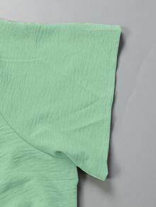 女式加大码V领宽松休闲纯色长裙