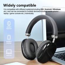 Gerripuer Foldable Wireless Gaming Headphones, Stereo Headphones, Long Battery Life Headphones With Headband, Suitable For Gaming, Music Listening, Daily Use, Travel, Gym Or Outdoor Activities, Work Or Study, Also A Great Gift - Black - View 9