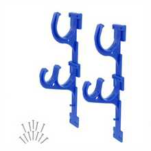 2Pcs Outdoor Pole Hanger Swimming Pool Stick Hook Plastic Telescopic Rod Holder With Screws For Net Brushes Garden Hoses, Beach Essentials, Beach Accessories, Pool Float - Multicolor - View 8
