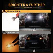MIFMIA 7443 LED Bulb Red For Brake Lights, 500% Brighter 7440 7441 7444 7443R T20 W21W High Power 45-SMD Chipsets LED Stop Tail Brake Lights (Upgraded, Pack Of 2)