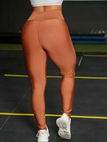 Gym Leggings Sports High Waist - 棕色 - 查看 2