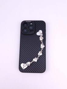 水鑽裝飾手機手繩 - 白色 - 查看 3