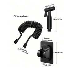 一套洁身盆喷头不锈钢洁身盆配件适用于卫生间手持抹布浴室尿布喷雾适用于厨房可调节水压控制卫浴配件