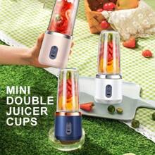Vaso exprimidor recargable por USB - 1500 mAh, 40 W de potencia, licuadora compacta multifunción con diseño desmontable, material ABS, opciones de color rosa y azul oscuro, apta para batidos, purés y talla grande, herramienta para picar fruta, partes extraíbles, Body de plástico