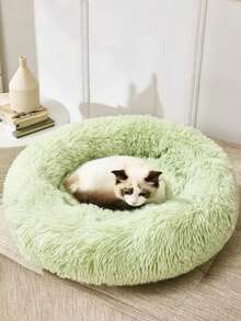 1-częściowe pluszowe legowisko dla zwierząt, zimowe legowisko dla kota, legowisko dla psa, ciepłe i zdejmowane, okrągłe legowisko dla kota, odpowiednie na wszystkie pory roku