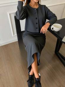 Livesso 2件套女士优雅套装，秋季新品