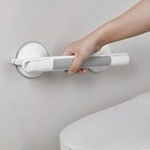 Support Hand Rail Handle Bar Grip Grab Suction Bath Bathroom Shower - Grey - View 5