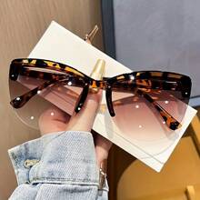 Y2K Vintage Cat-Eye Half-Rimmed Glasses - Gradient Color Surface Design, Metal Hinge, Suitable For Both Men And Women As A Fashionable Accessory For Parties And Casual Wear,  Party Glasses, Retro Style, Lightweight Frame,  Design
