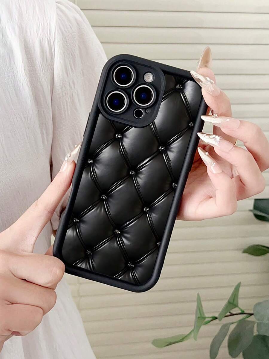 1 pieza Nuevo Estuche de teléfono 3D de 2 patrones, apto como regalo para novio, amigo, novia, familia, hermano, colega, hermano menor, pareja, compañero de clase, profesor, regalo de cumpleaños/vacaciones, protector suave mate negro a prueba de polvo y agua compatible con iPhone 13/16/15/14/13/12/11/Pro/ProMax/X/XR/XS/XSMAX/7/8/PLUS, /Redmi/OPPO/Vivo/Honor
