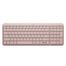 K251 Wireless Bluetooth Keyboard Morandi Pink Ultra-Thin Silent Three-Mode Switch Chocolate Keycaps Multi-Device Compatible (Mac/Win/IPad/Android) Portable Office Keyboard - Pink - View 1