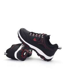 Men Hiking Shoes Waterproof Non-Slip Sport Shoes Casual Running Camping Shoes Outdoor Sneakers For Men - 黑色 - 查看 6