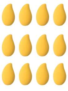 BATENG 6/12pcs Mango-Shaped Makeup Sponge Set – High-Resilience, Non-Latex & Soft Makeup Sponge For Foundation, Cream, Concealer & Powder – Reusable, Skin-Friendly, Dry & Wet Dual Use,Makeup,Cheap,Room Decor,Vanity,Travel,Bedroom,Makeup Accessories,Puff,Makeup Blender,Powder Puff,Makeup Sponge