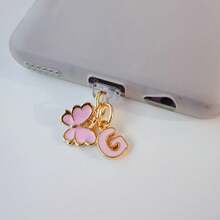 Pink Cute Butterfly Letter Beautiful Girl Series Dust Plug Apple Type-C Is Suitable For Sending Girlfriends And Friends. - Pink - View 5