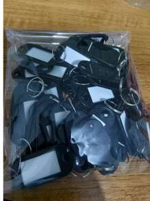 Multifunctional PP Material Key Tag, Writable For DIY Numbers, Can Be Used As A Hanging Tag, Classification Sign, Luggage Key Tag, Etc., To Identify Keychains. School Supplies,Back To School