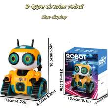 1pc Intelligent Gesture Controlled Robot, 2.4G Remote, Smart Programming, Cool Lighting Effects, Touch Sensor, Interactive Encyclopedic Robot With Flexible Joints That Sings And Dances (Batteries For Remote Not Included)