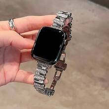 1 件非对称金属表带兼容 表带 42 毫米 38 毫米 40 毫米 41 毫米 44 毫米 45 毫米 46 毫米 49 毫米时尚智能手表替换 表带适用于 Series Ultra2 Ultra SE2 SE 10 9 8 7 6 5 4 3 2 1 男女款