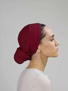 1 件女士速效头巾帽，经典纯色头巾/头巾，3 种不同佩戴方式，多功能实用弹性头带，采用柔软莫代尔针织面料制成，适合日常、瑜伽、户外活动 - Easy Wrap Turban - 查看 10