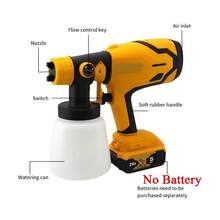For DEWALT Electric Spray Paint Gun 800ML Cordless Paint Sprayer Electric Paint - Yellow - View 2