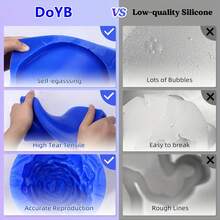 Cao su silicon lỏng màu xanh lam 38,8 oz, dùng để làm - Đông cứng nhanh tỷ lệ pha 1:1, không tạo bọt và đông cứng bằng nhiệt, lý tưởng để đúc nhựa, in 3D, khuôn nến/trang sức, đồ thủ công DIY, chất lượng cao và dễ sử dụng, đồ thủ công DIY | Đổ chính xác | Silicone bền để làm đồ vật - Nhiều màu - Xem 7