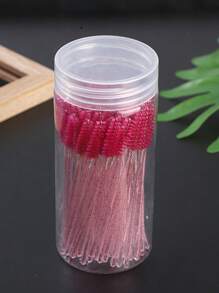 100/50/10 Sets Mascara Bürsten, Augen-Kajal-Stäbchen, biegbare Einweg-Augenbrauenbürsten, speziell für Wimpernverlängerung geeignete Bürsten, Augenbrauenbürsten, Rizinusöl-Bürsten (Kristallpulver)