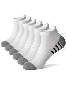 1/3/6/10 Pairs Multi-Color Plus Size Men's Breathable Mesh Basketball Sports Ankle Socks, Spring/Summer - Multicolor - View 11