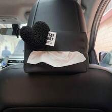 Cute Heart Shape Car Tissue Box, Hanging Visor Paper Holder, Creative Car Interior Decoration Accessory For Women - Multicolor - View 3