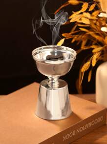 1Pc/Set Simple And Elegant Wrought Iron Incense Burner. Bakhoor Burner,With Lid, Aromatherapy Burner, Decoration, Incense Holder, Home Decor