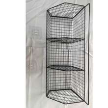 1pcWall Mounted Kitchen Storage Basket - Versatile Hanging Organizer Rack For Vegetables, Garlic, Onions - Durable Metal Shelf Bin - Ideal For Small Kitchen And Bathroom Storage Without Battery, Made Of Other Materials