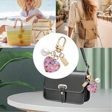 Heart Keychain Charm, Decorative Bag Charm, Acrylic Bag Keychain Pendant For Women Men, Purse Keychain Pendant, Decorative