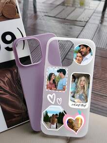 1 pieza Funda de teléfono de gelatina personalizada y colorida, adecuada para iPhone 16/16Promax/15/14/11Promax/Xr/7plus/13pro/12promax/11, regalo para parejas, mejores amigos y familia con diseño de letras grafiteadas, diseño de polígono, diseño fotográfico conmemorativo, diseño minimalista y diseño de dibujos animados coloridos y lindos para una protección decorativa.
